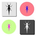 grasshopper. flat vector icon