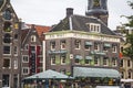 Grasshopper, typical house in Amsterdam center Royalty Free Stock Photo