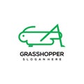 Vector logo illustration Grasshopper colorful style