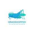 Vector logo illustration Grasshopper colorful style