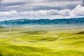 Grassland and clouds