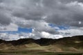 Grassland with clouds Royalty Free Stock Photo