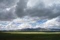 Grassland with clouds Royalty Free Stock Photo