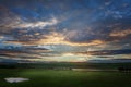 Grassland at Dust Royalty Free Stock Photo