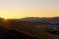 Grassland at late autumn morning Royalty Free Stock Photo