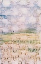 Grassland watercolor painted jigsaw puzzle