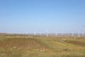 Grassland and wind turbines in northern China Royalty Free Stock Photo