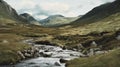 Dystopian Landscapes: A National Geographic Photo Of A Serene River In The Scottish Mountains