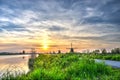 Grassy bank at Kinderdijk