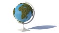 Grassy Earth. Globe made out of grass. 3D illustration Royalty Free Stock Photo