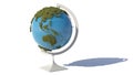 Grassy Earth. Globe made out of grass. 3D illustration Royalty Free Stock Photo