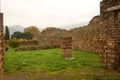 Beautiful stone ruin walls in the ancient city of Pompeii Royalty Free Stock Photo