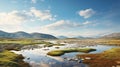 Arctic Tundra Wetland: A Stunning Stream In Norwegian Nature