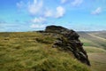 Typical stunning rock formation in Peak District Royalty Free Stock Photo