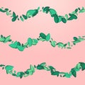 Grassy Leaf Motion Vector Pink Background