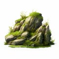 Grassy Rocks: A Mysterious Jungle In Artgerm Style