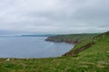 Cornish coastline overlooking the sea Royalty Free Stock Photo