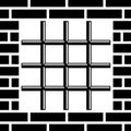 Grate prison window black symbol