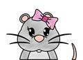 Grated adorable female mouse cute animal