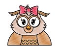 Grated adorable female owl cute animal