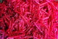 Grated beets. Background of grated beets Royalty Free Stock Photo