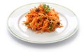 Grated carrot salad and grater