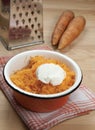 Grated carrot with sour cream