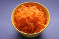 Grated carrots.