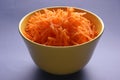 Grated carrots.