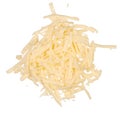 Grated cheese top view Royalty Free Stock Photo