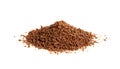 Grated Chocolate Pile Isolated, Crushed Chocolate Shavings, Crumbs, Scattered Flakes, Cocoa Sprinkles Royalty Free Stock Photo