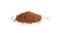 Grated Chocolate Pile Isolated, Crushed Chocolate Shavings, Crumbs, Scattered Flakes, Cocoa Sprinkles Royalty Free Stock Photo