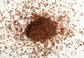 Grated Chocolate Pile Isolated, Crushed Chocolate Shavings, Crumbs, Scattered Flakes, Cocoa Sprinkles