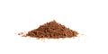 Grated Chocolate Pile Isolated, Crushed Chocolate Shavings, Crumbs, Scattered Flakes, Cocoa Sprinkles Royalty Free Stock Photo