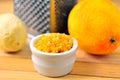 Grated citrus rind