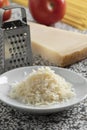 Grated Italian parmisan cheese close up Royalty Free Stock Photo