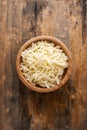 Grated mozzarella cheese