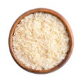 Grated parmesan cheese, Parmigiano Reggiano or Grana Padano in a wooden bowl Royalty Free Stock Photo