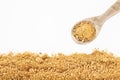 Grated raw unrefined cane sugar - Saccharum officinarum Royalty Free Stock Photo