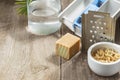 Grated soap for homemade natural laundry detergent