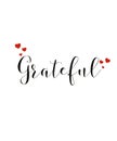 Grateful text abstract background, colorful hearts pattern, motivational positive thoughts, graphic design illustration wallpaper Royalty Free Stock Photo