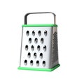 Grater for cheese and vegetables cooking tool 3d render on white no shadow