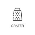 Grater flat icon or logo for web design.