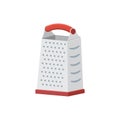 Grater icon in flat style. Cookery vector illustration on isolated background. Kitchen utensils sign business concept