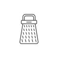 Grater icon in flat style. Cookery vector illustration on isolated background. Kitchen utensils sign business concept