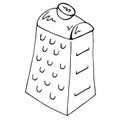 Grater icon. Vector illustration of a grater. Hand drawn grater for vegetables