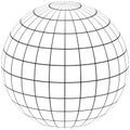 Graticule globe Meridian and parallel
