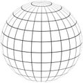 Graticule globe Meridian and parallel Royalty Free Stock Photo