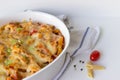 Gratin with pasta and cheese Royalty Free Stock Photo