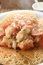 Gratinated Lobster with E-fu Noodle Royalty Free Stock Photo